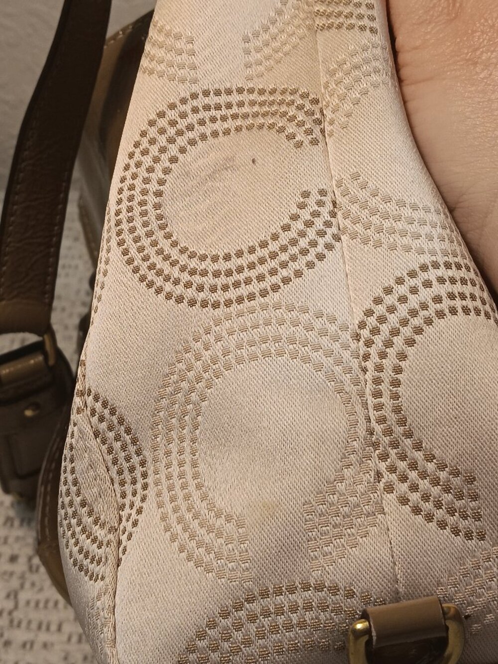 Coach Ashley Dotted Op Art North South convertible satchel shoulder bag purse - Picture 11 of 16